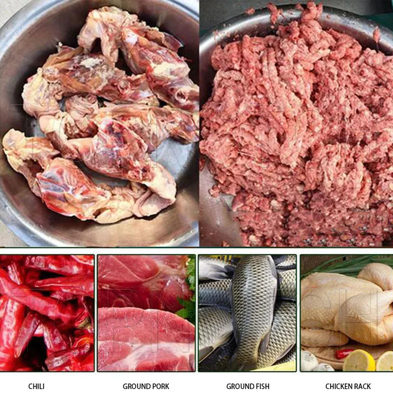 220v Professional Commercial Bone Crusher Electric Meat Grinder Chicken Head Mincer Household Shredders Skeleton Machine