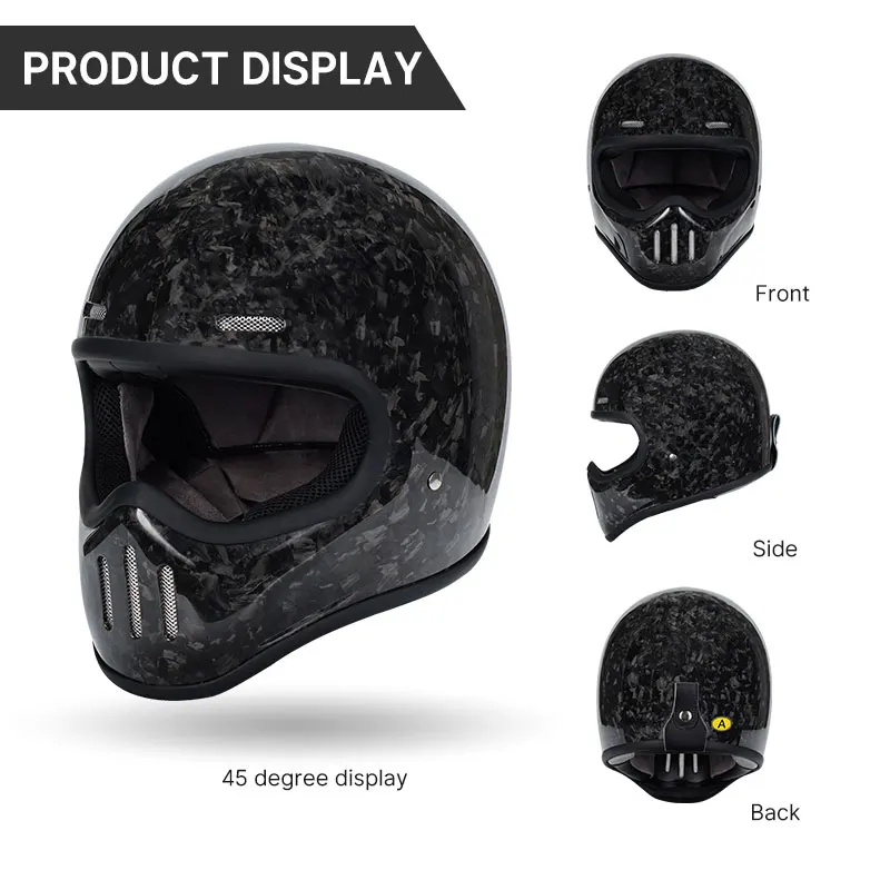 Wysokiej jakości kask motocyklowy kaski pełnotwarzowe 12K z włókna węglowego Casque Integrale Moto Homme Homologué