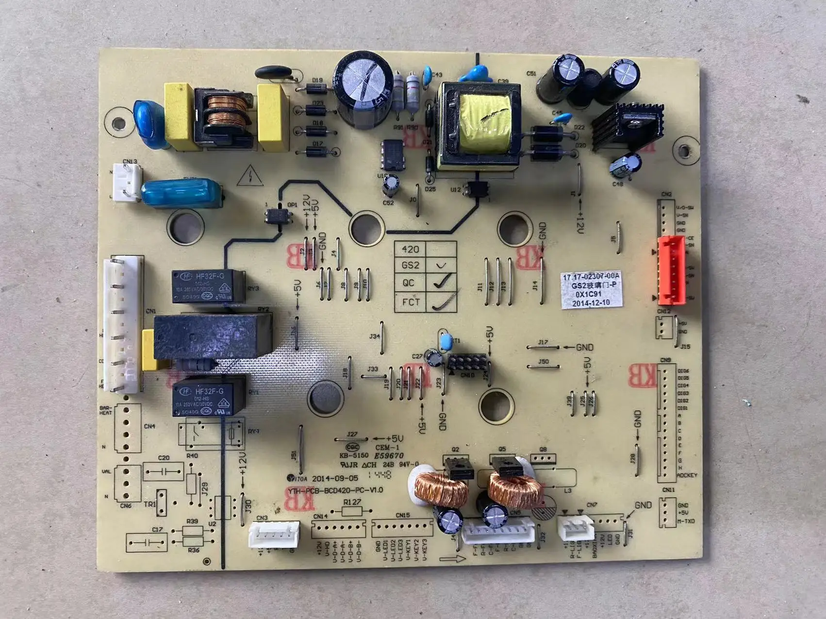 

17-02307-00A YTH-PCB-BCD420-PC-V04 test ok circuit board motherboard