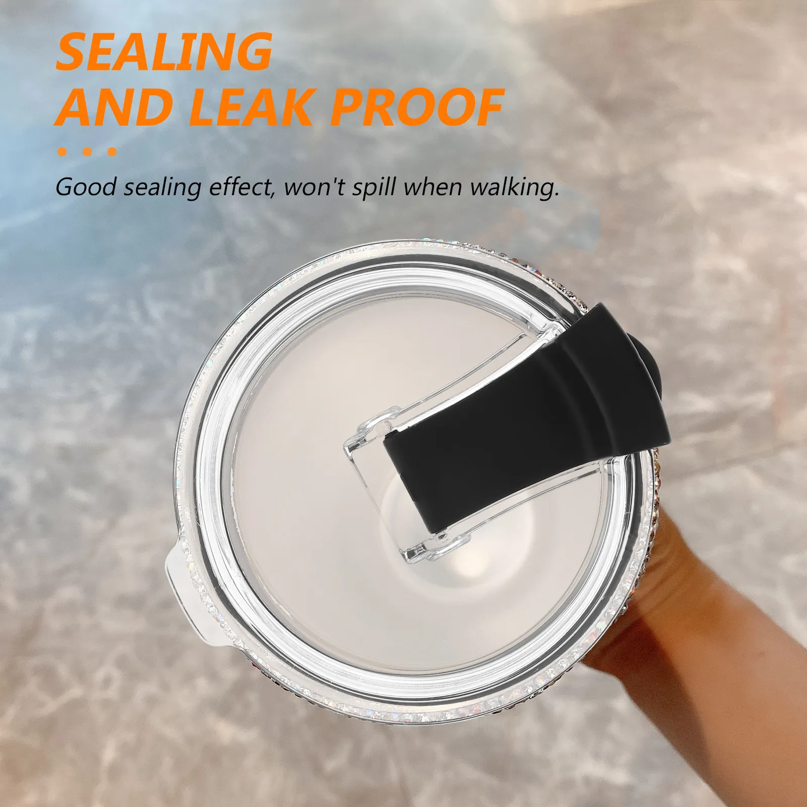 

2Pcs High Performance Leak Proof Lid 20 Oz Tumbler Compatible Tight Seal Design Spill Resistant Cup Lid for Outdoor Travel