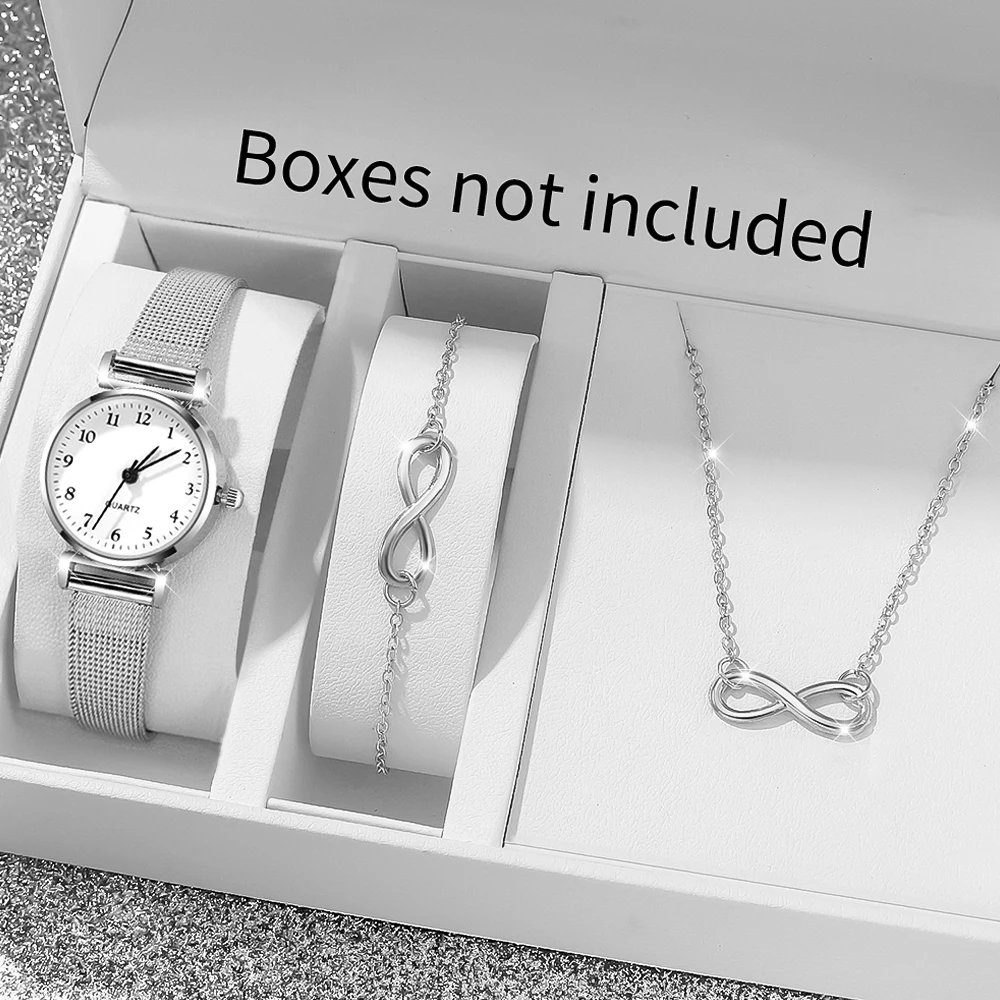 3 Pcs Ladies' Exquisite Versatile Watch Set, the Ideal Gift for Valentine's Day, Mother's Day, Ramadan, and Birthdays!