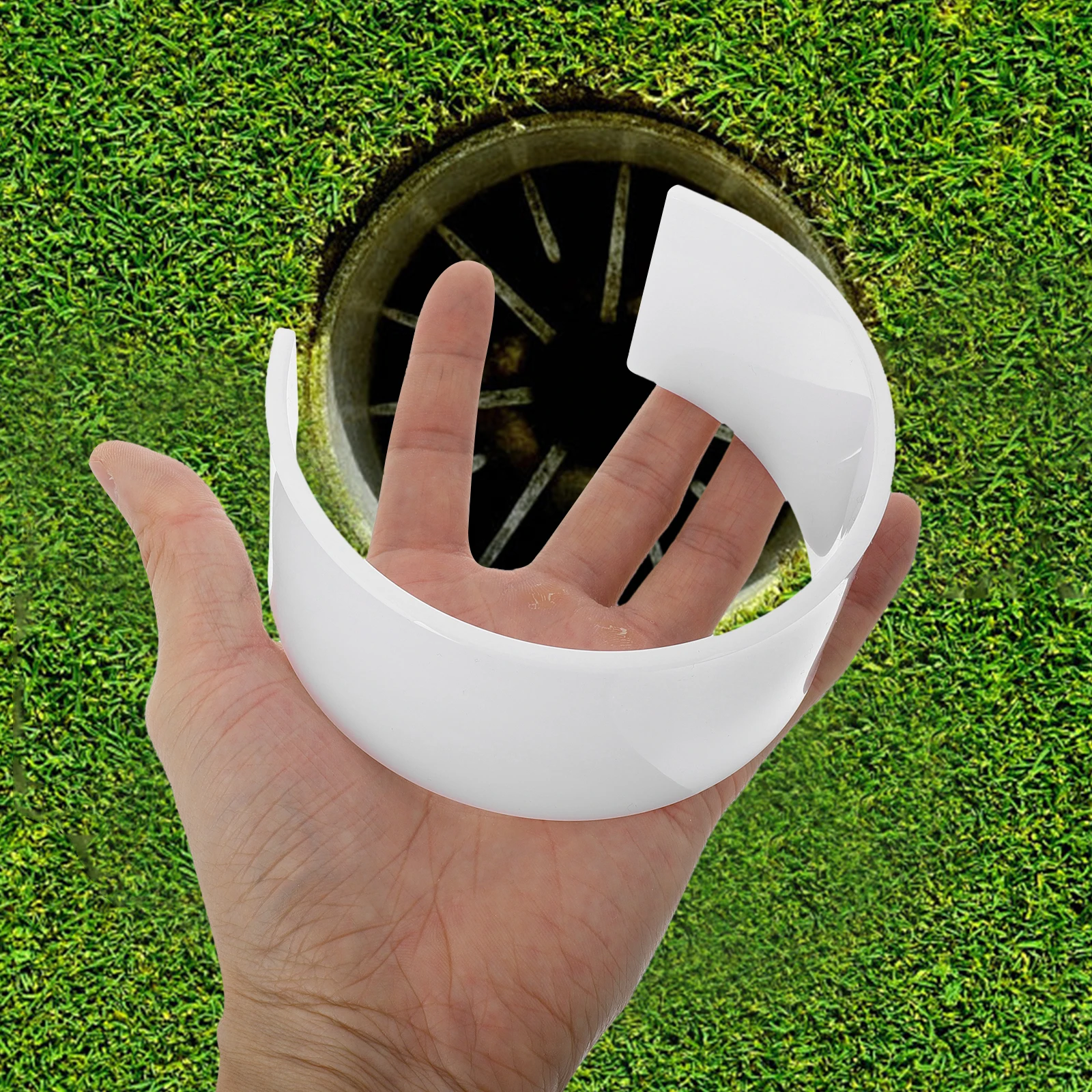 

1pc Universal Hole Cup Cover Durable Plastic Putting Cup Ring For Indoor Outdoor Practice Accurate Positioning Portable Golf