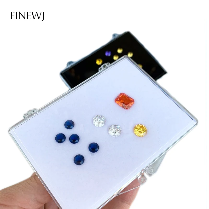 Transparent Gem Jewelry Storage Box Diamond Organizer Case Gemstone Teaching Specimen Packaging Earrings Pendant Display Holder