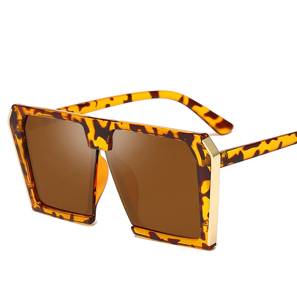 Männliche/weibliche universelle Sonnenbrille Retro quadratische Farben Trend Big Box Designer Brillen