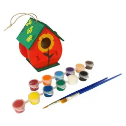 1 Set Vogelhuis Bouwpakket Kinderen Diy Birdhouse Schilderij Assembleren Vogelkist Ambachtelijke Kinderen Bouwen Verf Vogelhuis Geschenken