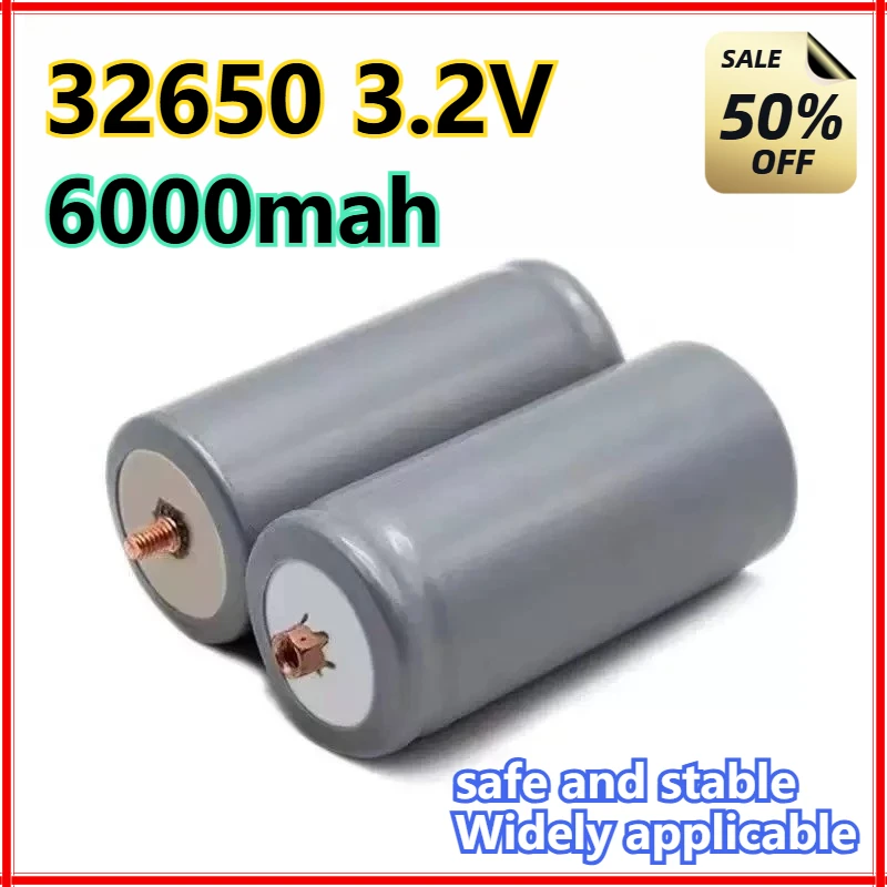 

Large Capacity 6000mah 3.2V 32650 Lifepo4 Battery Rechargeable Power Batteries High-speed Lithium Iron Phosphate Cell