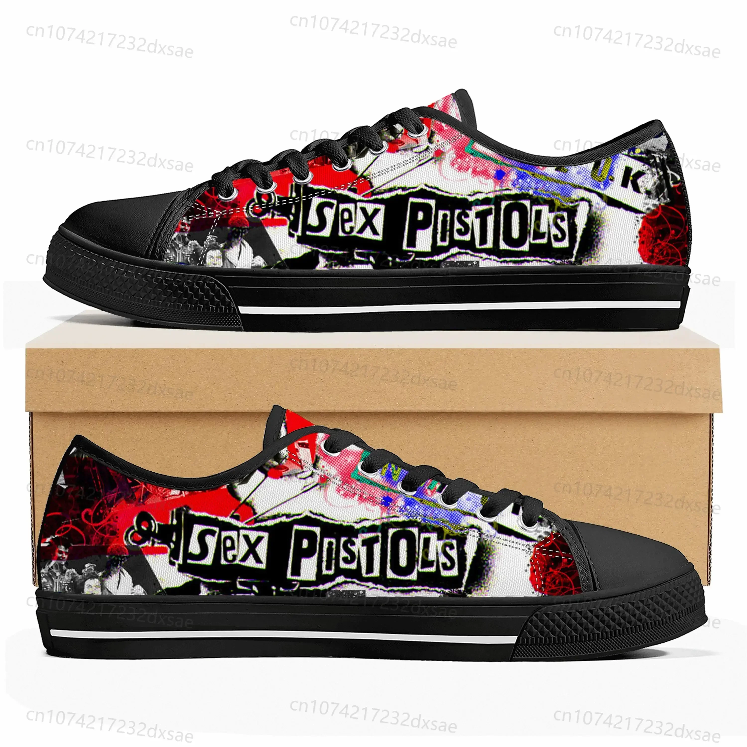 Sex Pistolen Punk Rock Band Low Top hochwertige Turnschuhe Herren Frauen Teenager Leinwand Sneaker Casual Paar Schuhe benutzer definierte Schuhe