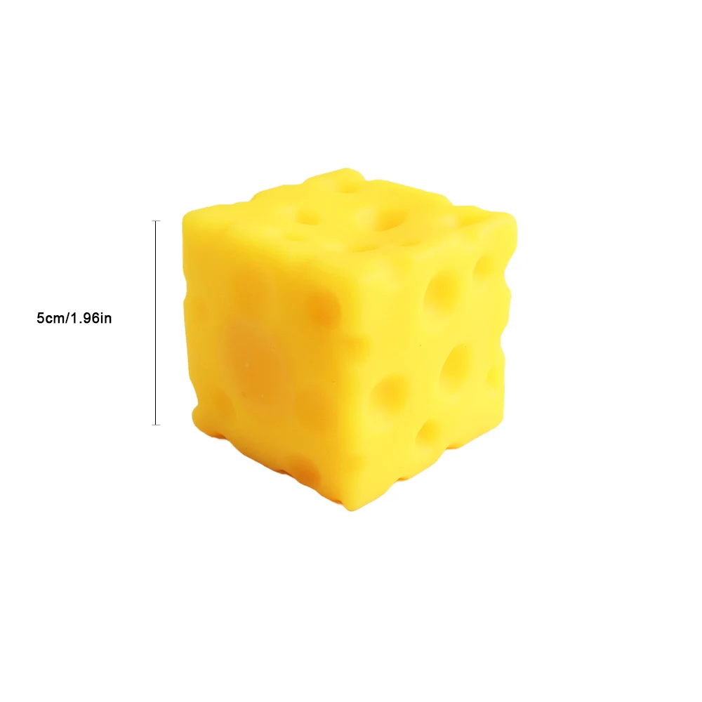 Weichkäse-Quetschspielzeug: Neuartiger, springender sensorischer Fidget-Würfel zur Stresslinderung, Entspannung, Konzentrationstraining und als lustiges Gummispielzeug