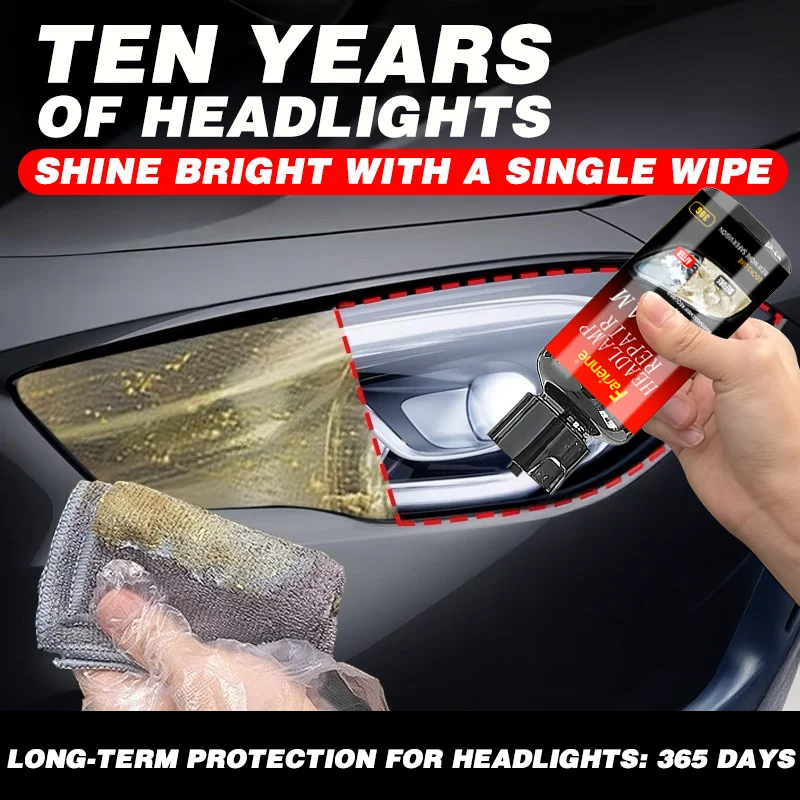 سائل ترميم المصباح الأمامي الجديد للسيارة من Farienne 30 مل - طقم إصلاح المصباح الأمامي لإزالة الضباب بالخدش والأصفر والحماية من الأشعة فوق البنفسجية #2