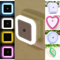 Luz LED nocturna Mini Sensor de luz Control 220V UE EE. UU. enchufe lámpara de luz nocturna para niños luces de vida