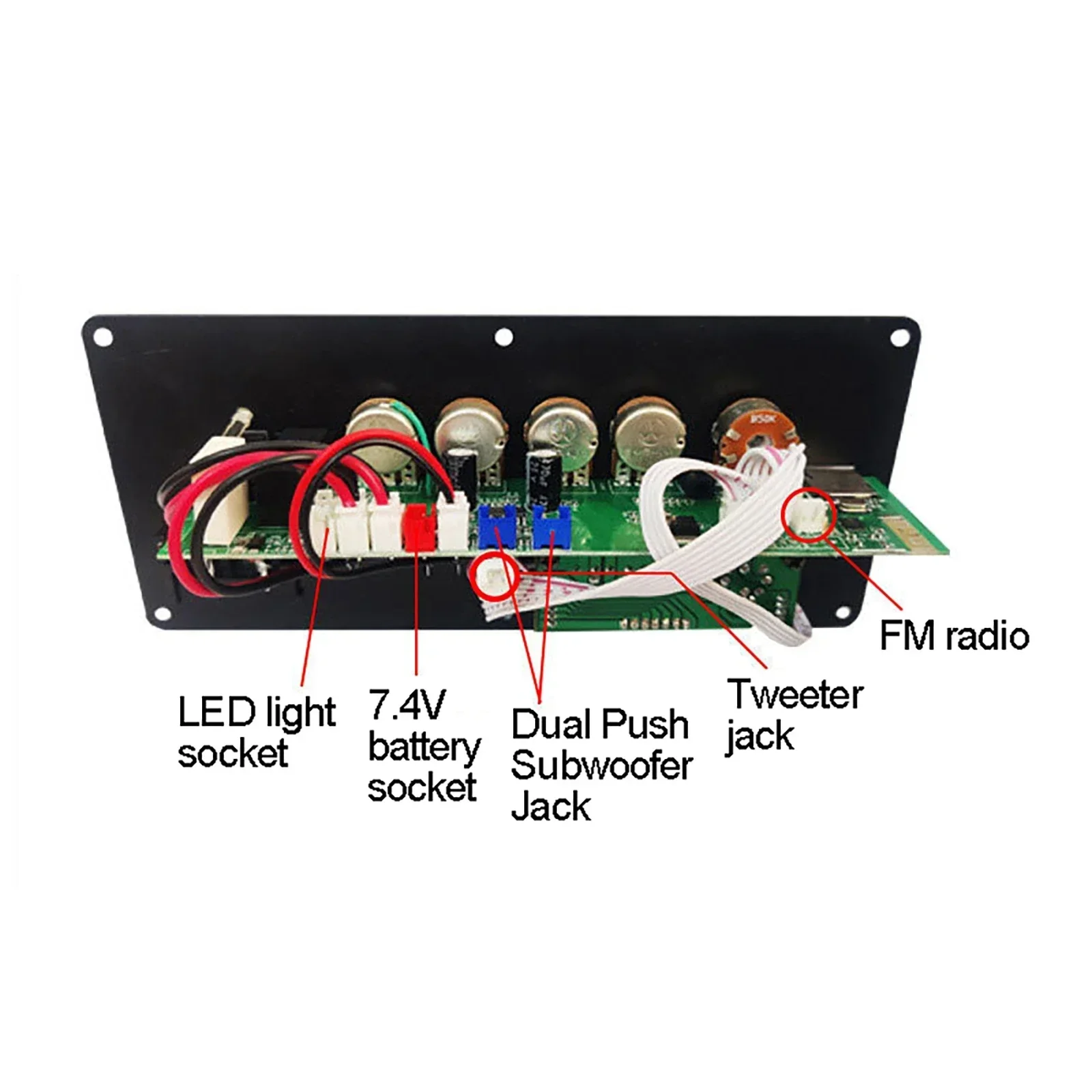 30W-120W Car Amplifier Board 12V/24V/220V Digital Amplificador USB Dac FM Radio TF Player Audio Power Boards