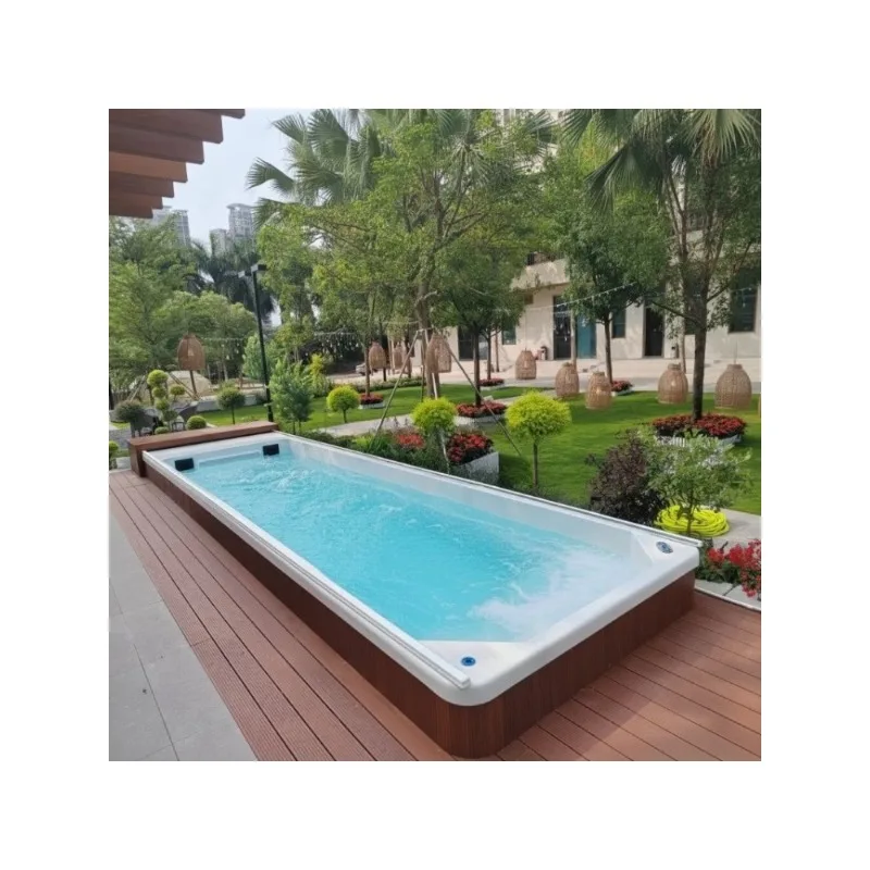 2026 Hot Sale FL Customized  Rectangular Hydrotherapy Spa Tubs Outdoor Ground Swimming Pool Swim Spa Endless Massage Feature