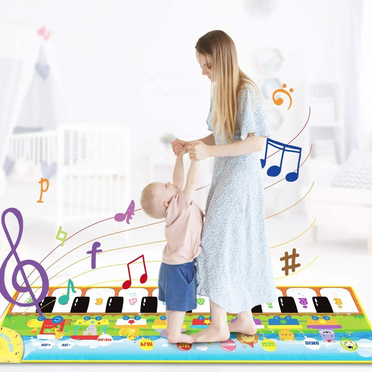 

3-12 Girl Boy Musical Mats Kid Floor Piano Dance Mat Animal Touch Playmat,Early Education Toys Toddlers Mats Gift