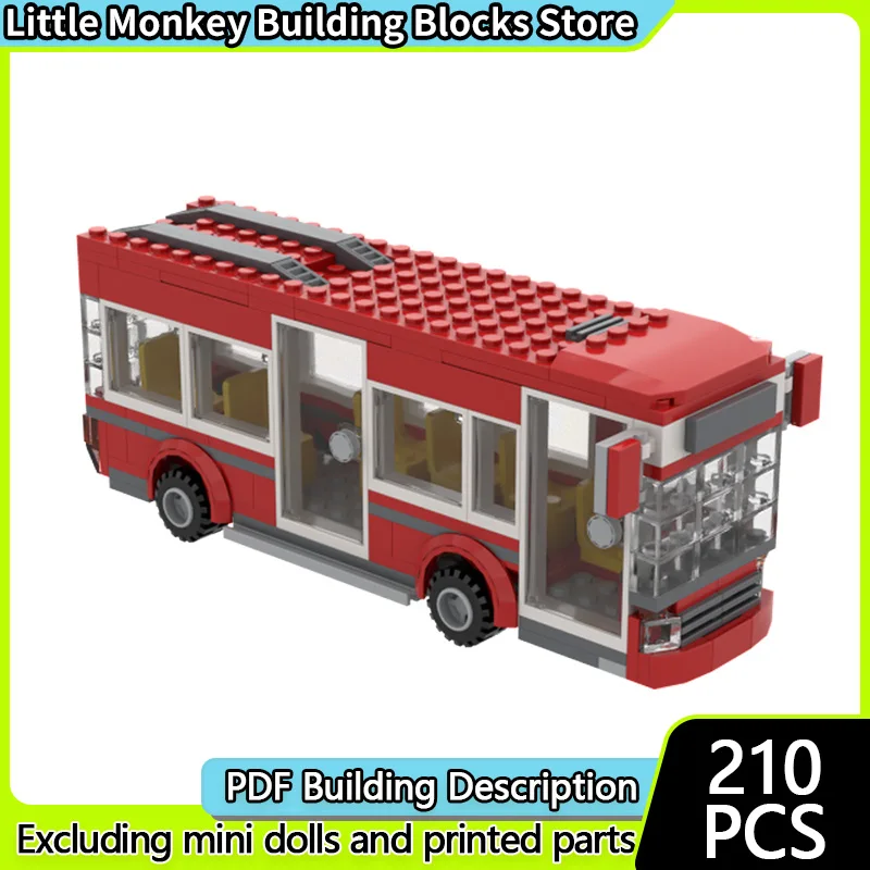 

City Car Model MOC Building Bricks Urban Light Passenger Bus Modular Technology Children Holiday Gifts Assemble Toys Suit