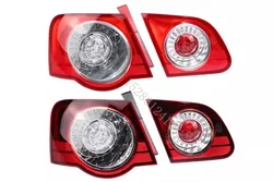 For Volkswagen Passat B6 2006 2007 ~ 2011 Dark red Car Rear Tail Light Turn Signal Taillights Brake Warning Lamp Car Accessorie