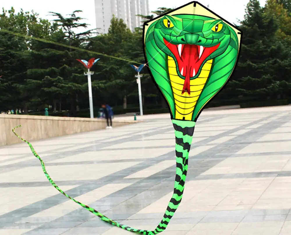 Large 8/15m Snake /Power Cobra  Kite Animal Wind Kites Outdoor Fun For Children Adults With Hand Line Factory Wholesale