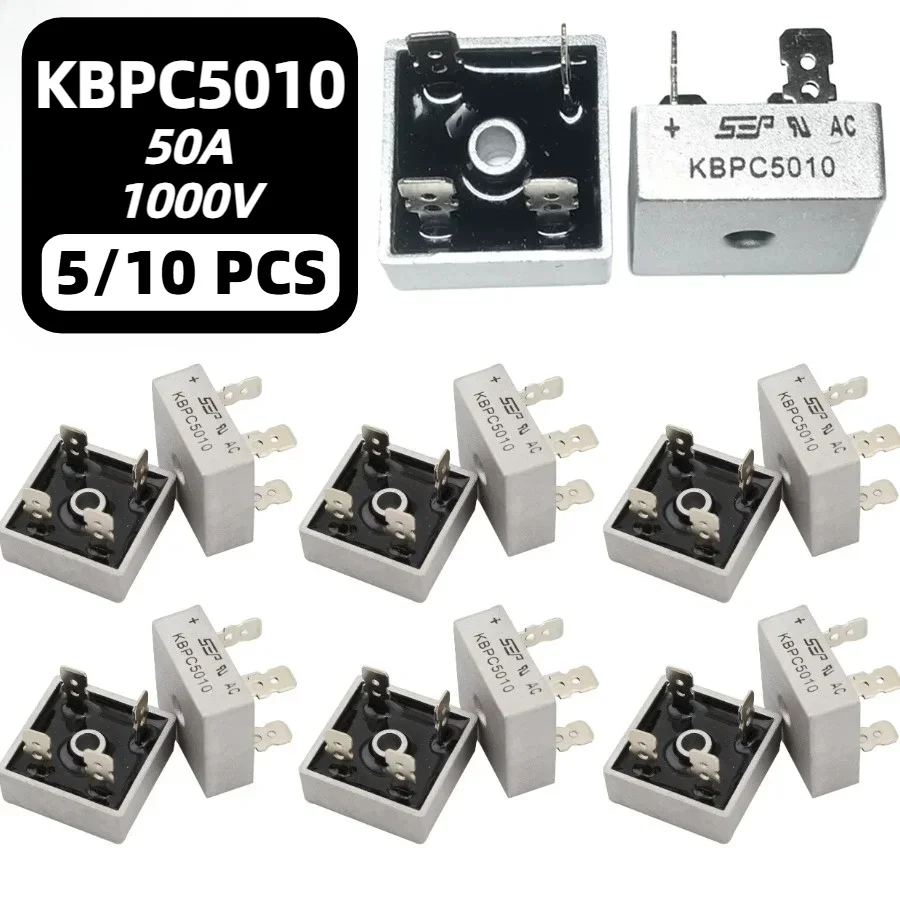 5/10 sztuk KBPC5010 mostek diodowy KBPC5010 50A 1000V mostki diodowe prostownik KBPC 5010 prostownik mocy komponenty elektroniczne dioda — zdjęcie produktu 7