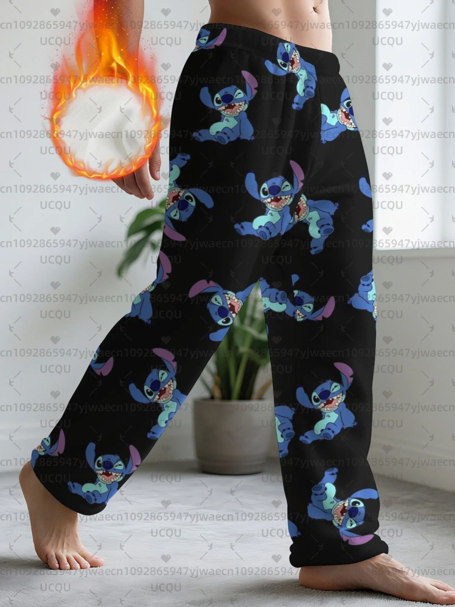 

Men's Stitch Flannel Pajama Pants Christmas Pajama Pants Winter Pajamas Fleece Pajama Women Sleep Pants