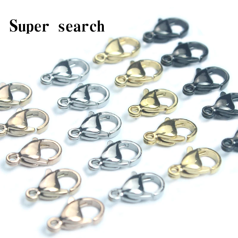 Stainless Steel Lobster Clasps Spring Clasps End Tip Covers Crimp Beads Wire Protectors Bracelet DIY Jewelry Making Accessories