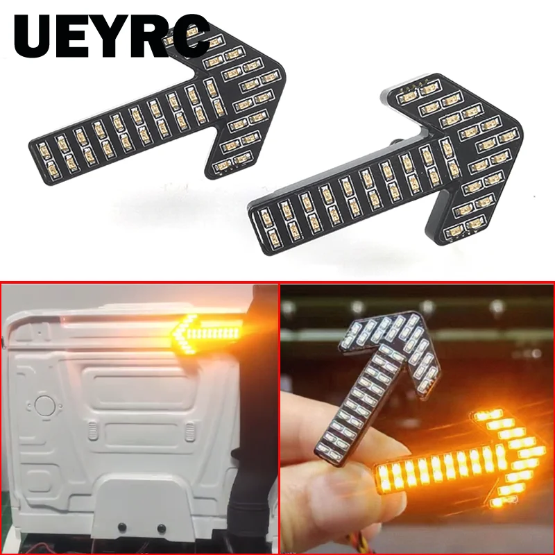 1:14 Scale 4 Working Modes LED Arrow Indicator Light Running Water Lamp for Tamiya RC Truck Tipper SCANIA 770S VOLVO AROCS MAN