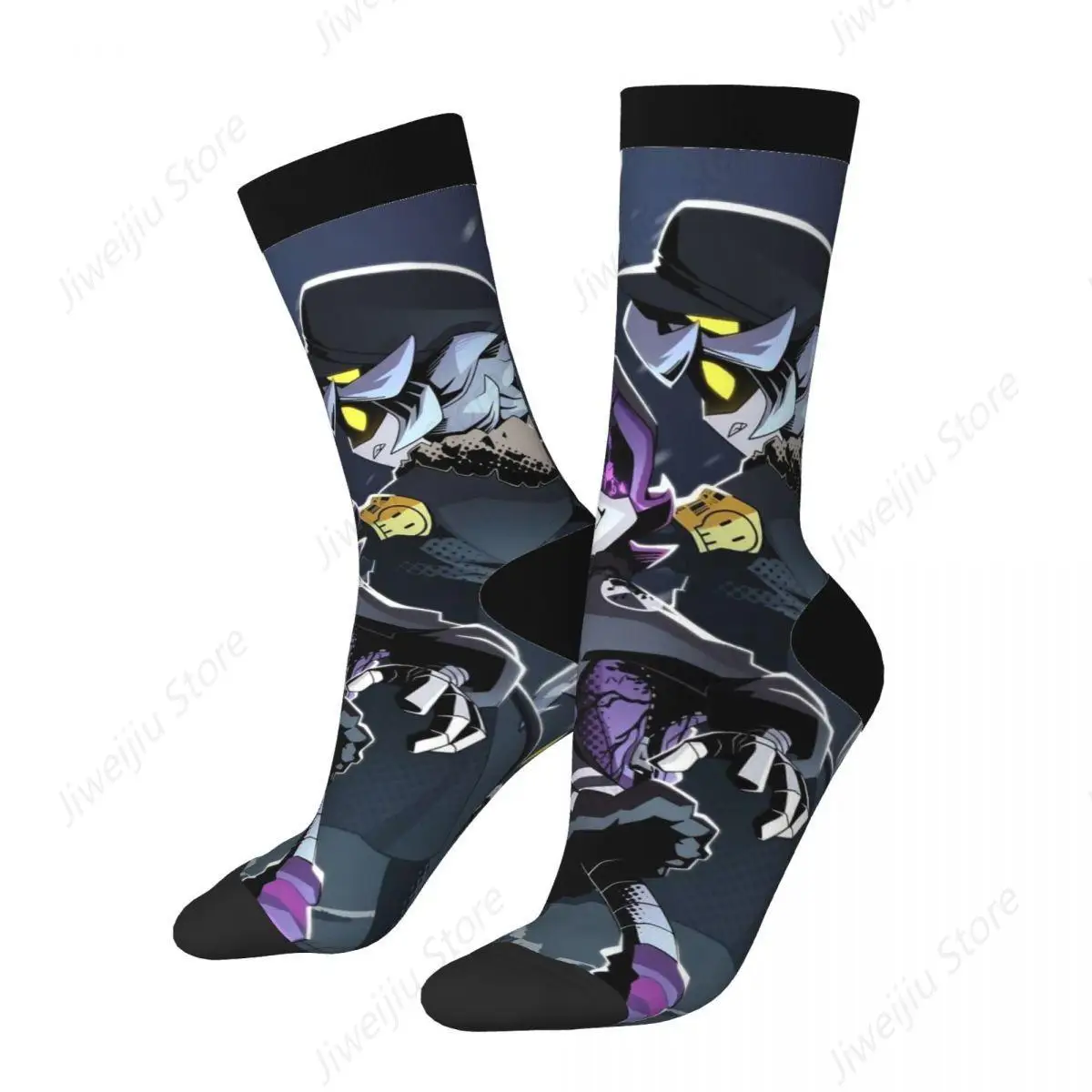 Autumn Winter Funny Unisex Murder Drone Uzi Socks Non-slip Basketball Socks