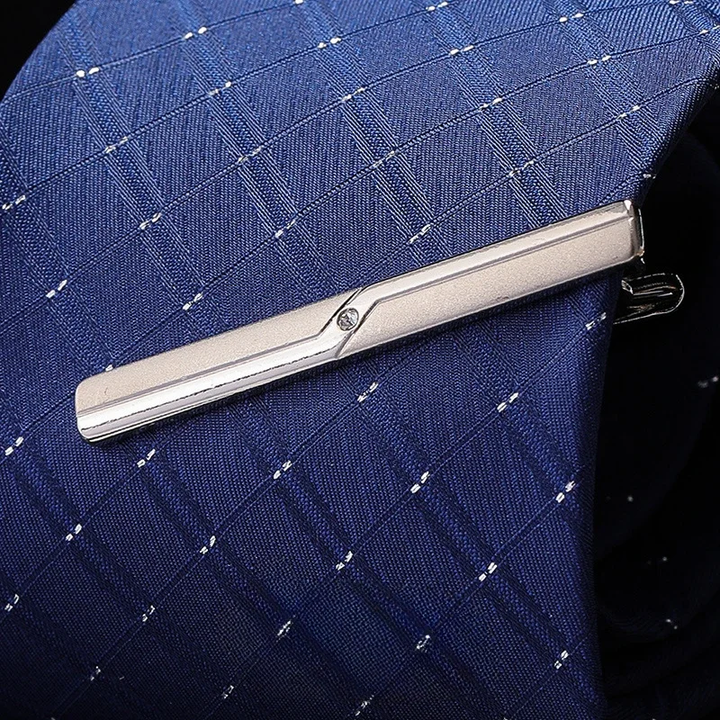 Men's Women's Tie Clip White Crystal Casual Business Opening Ceremony Anniversary Celebration Shirt Formal Accessories Simple