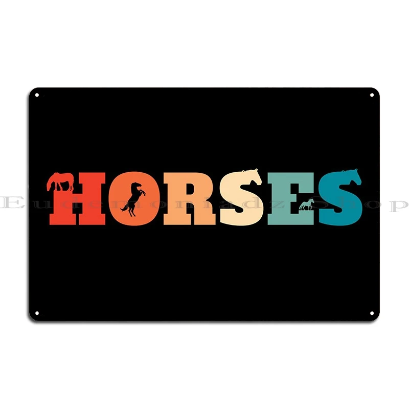 Retro Horse Riding Vintage Metal Plaque PaintingFunny Garage Designs Classic Tin Sign Poster