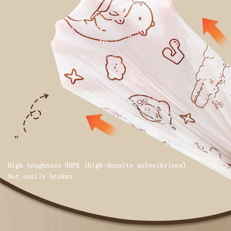 

Новейшие мешки для мусора с мультяшным принтом, 180 шт., большая емкость, толстый пластик, используемые для уборки дома и кухни