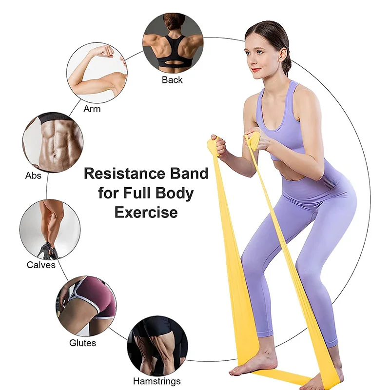 Resistance Bands Set 4 Resistance Levels Elastic Exercise Workout Bands Recover Physical Therapy Rehab Strength Training Fitness