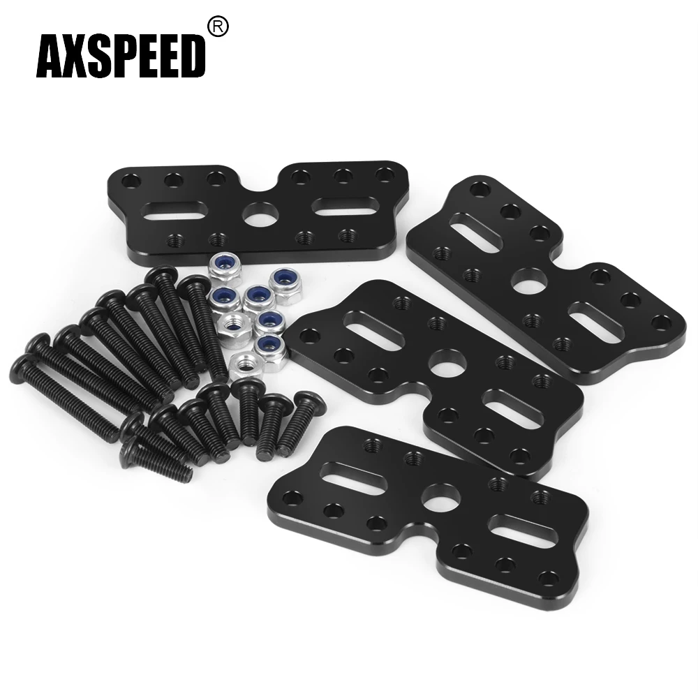 AXSPEED 4Pcs CNC Aluminum Alloy Rear Shock Towers Mount for Tamiya 1/10 Clod buster 4x4x4 Monster Truck Upgrade Parts