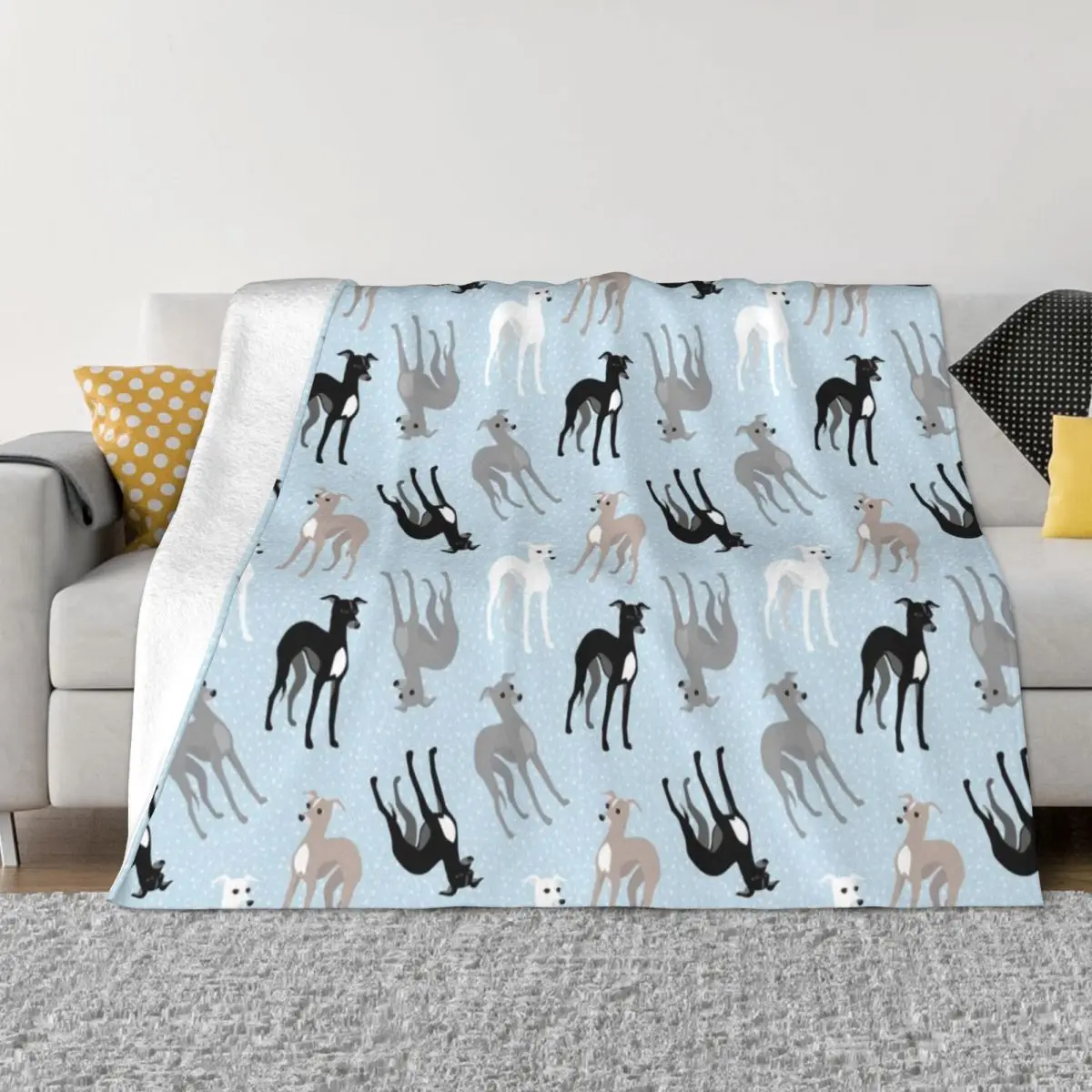 

Italian Greyhounds or Whippets Retro Pattern Throw Blanket Comforter Blanket Stuffed Blankets Summer Blanket Soft Big Blanket