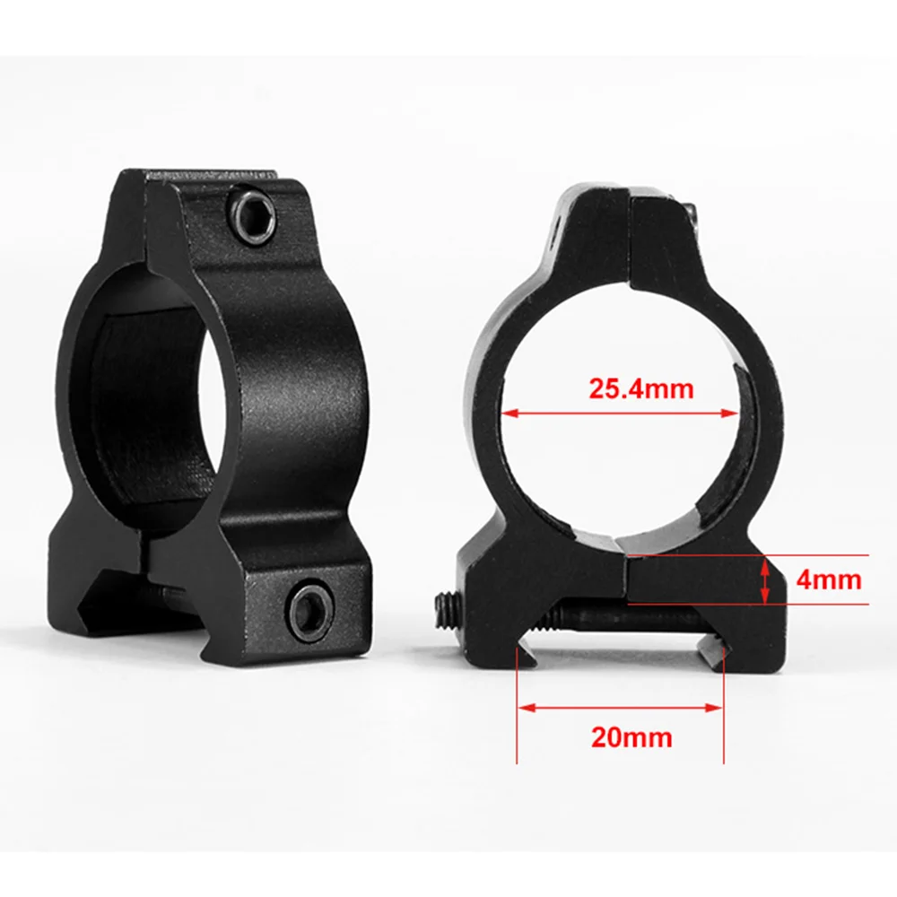 Marcool 2Pcs Hunting Rifle Scope Mounts Ring for Dia 25.4mm Scope 20mm Weaver Picatinny Rail Tactical Mount