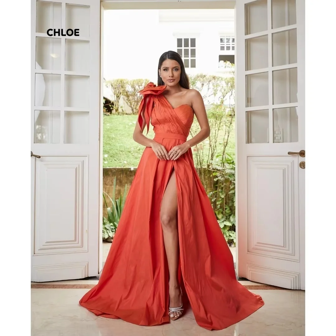 

Customized Luxury Elegant Party Dresses for Wedding Woman Red Line A Sleeveless Satin Prom Dress Women's Evening Dress Luxurious