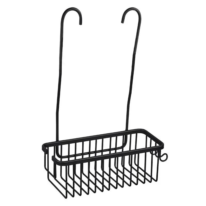 

Hanger Bathroom Accessories Shelves Rustproof Stainless Organizers Basket Shower Storage Wall Shelf with Hooks Shampoo Holder