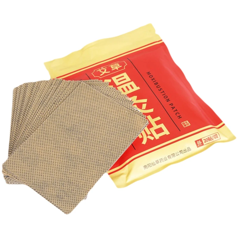 80Pcs สมุนไพรสติกเกอร์ Wormwood Moxibustion Detox Patch ความร้อนด้วยตนเอง Pain Relief Patch สำหรับคอไหล่ด้านหลังเข่า