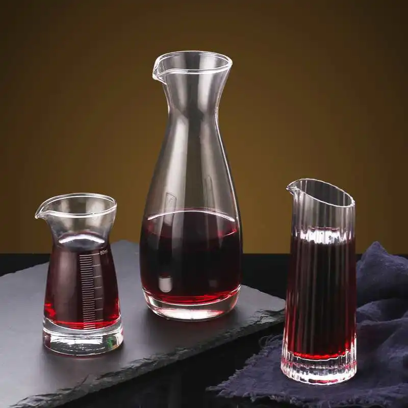 80ml/100ml/120ml/125ml Red Wine Dispenser Scale Wine Glasses Tools Port Wine Spirits Cups Transparent Small Capacity Decanter