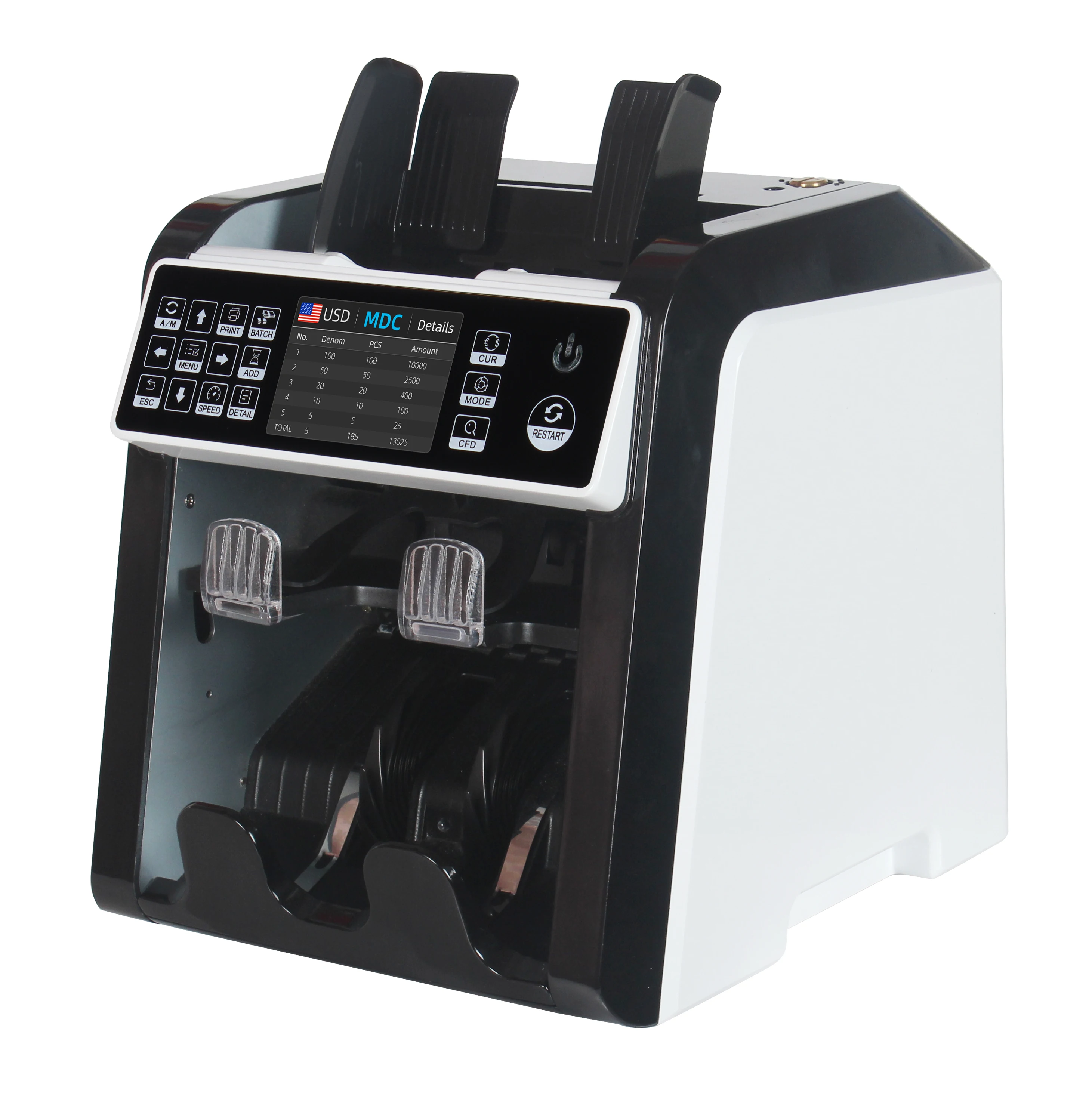 آلة عد النقود المعتمدة مع موافقة ECB AL-950 Chuanwei Dual CIS فارز الأوراق النقدية قيمة مختلطة عداد النقود FCC #2