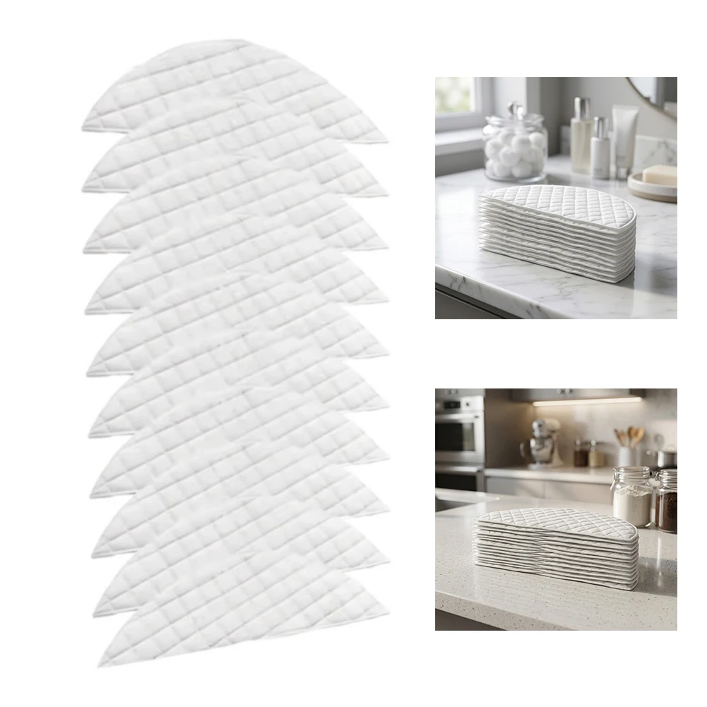 For Roidmi EVE PLUS Specific Disposable Mop Pads 10 Count Non Woven Fabric for Robot Mopping Efficiency and Convenience