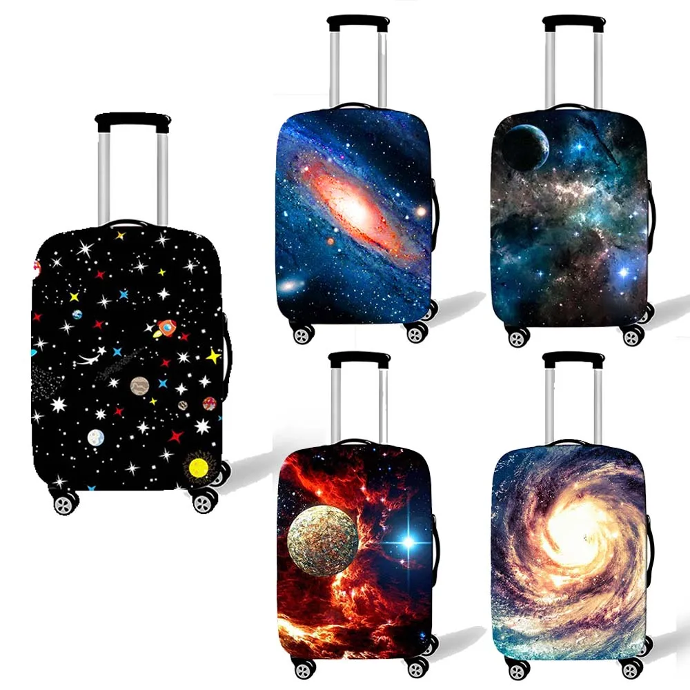 

Multicolor Galaxy Star Luggage Cover Space Planet Accessories Elastic Suitcase Cover Travel Trolley Case Protective Covers