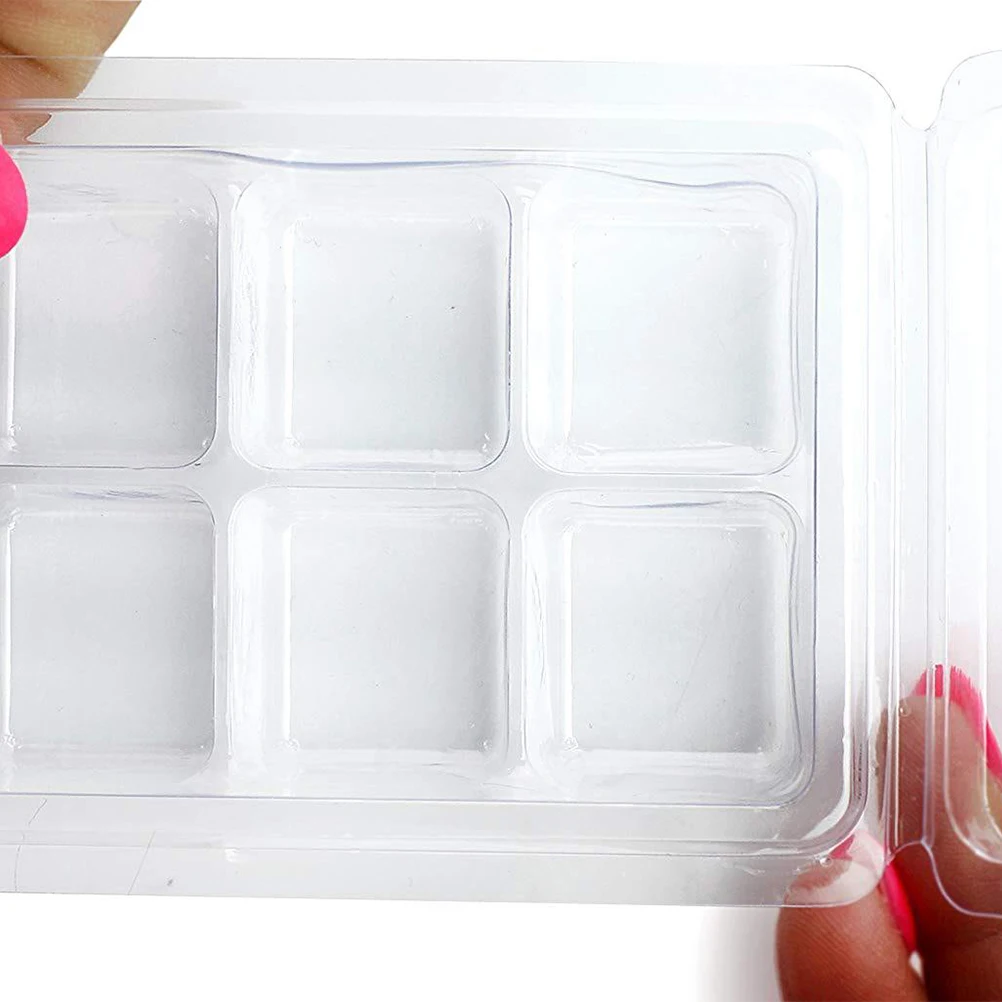 

50pcs Transparent Packaging Box for Aroma Paraffin Wax Melt Storage Plastic Desktop Container Organizer