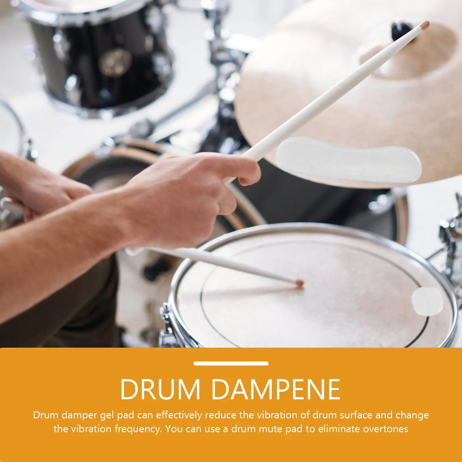 Drum Mute Pads 2 Sheets Elastic Silicone Dampening Gel for Overtone Control Sound Shaping Accessories