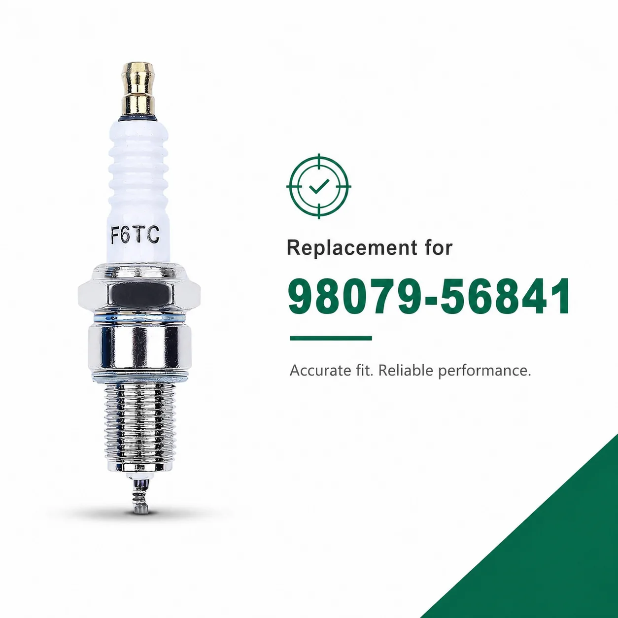 3 Pack F6TC Spark Plug For Honda GX100 GCV135 GCV190 5.5hp 6.5hp 8hp 9hp 11hp 13hp Replaces Bosch W6D W7D Honda 98079-56841