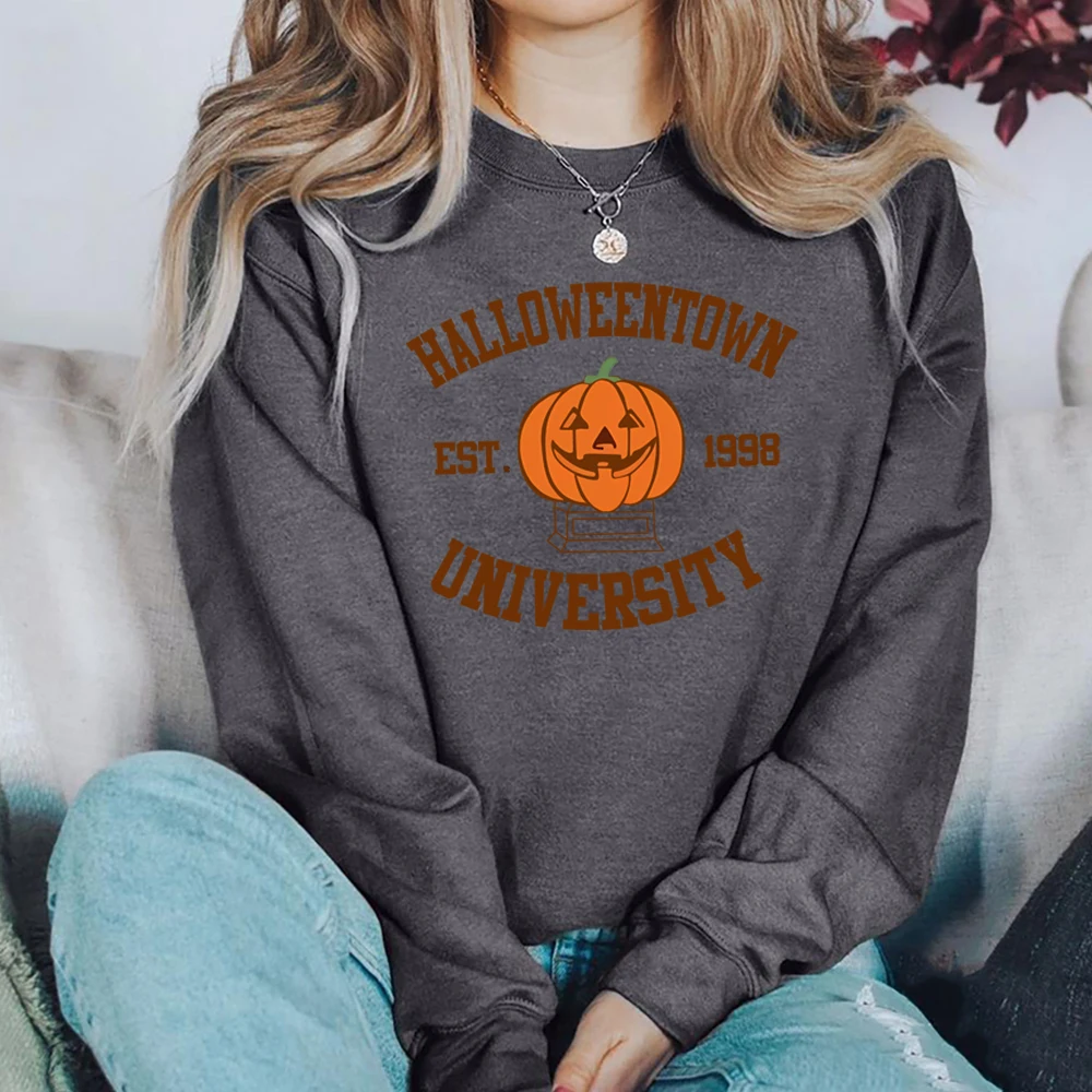 HalloweenTown 1998 Sweatshirt Halloweentown University Hoodie Halloween Party Sweater Vintage Fall Pumpkin Crewneck Sweatshirts