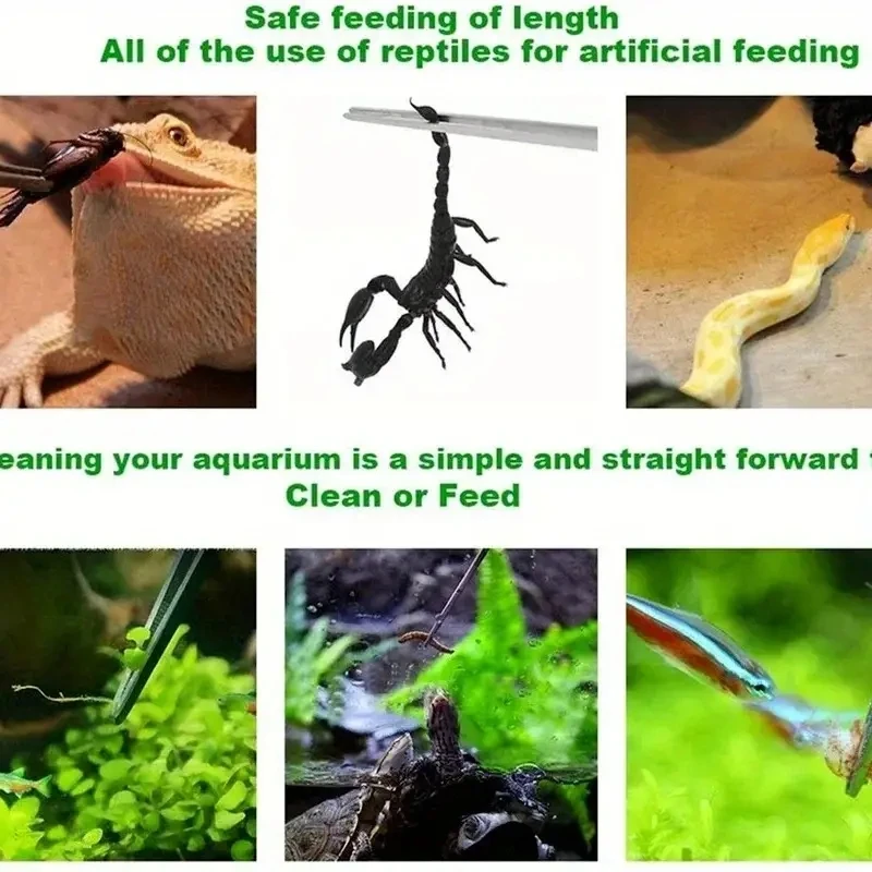 48cm Stainless Steel Aquarium Tweezers Pliers Fish Tank Plant Aquascape Tools Straight Curved Forceps Clip Aquatic Feeding Tongs image 2