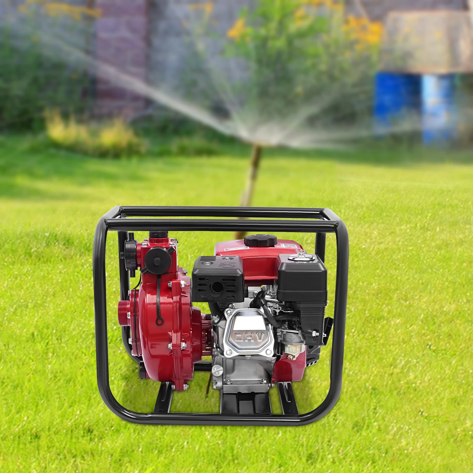 

2 Inch Pull Start Gasoline Engine Water Pump 4-stroke Water Transfer Pump Gas-powered Water Pump with Long Water Pipe