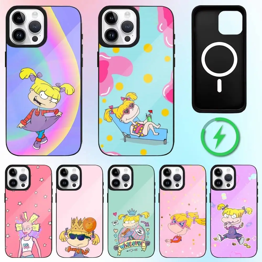 

Cute R-Rugrats A-AngelICA Phone Case For iPhone17,16,15,14,13,12,11 Plus,Pro Max Magnetic For Magsafe Wireless Charging