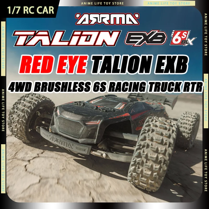 

2026 ARRMA Red Eye TALION 1/7 Гоночный грузовик EXB 6S BLX 4WD, бесщеточный внедорожный монстр-трак с металлическими деталями, RTR, для подарка на день рождения мальчику