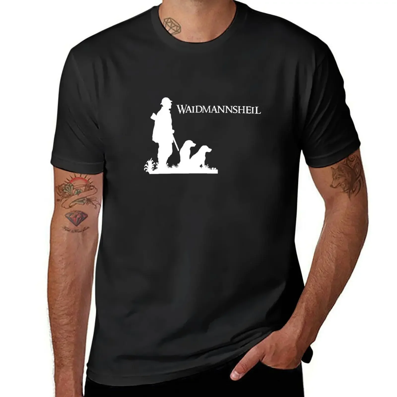 

Waidmannsheil - hunts motif with hunters & dogs T-Shirt sweat Aesthetic clothing plus sizes mens clothing