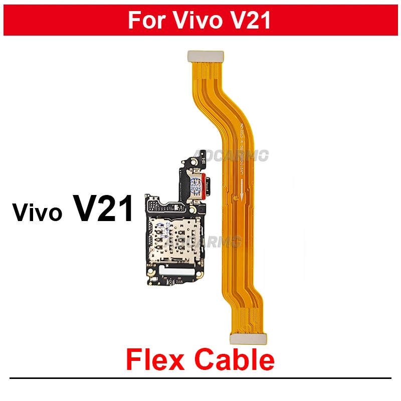 

For Vivo V21 Power On Off Flex Charging Port Main Board Connection LCD Flex Cable Replacement Parts