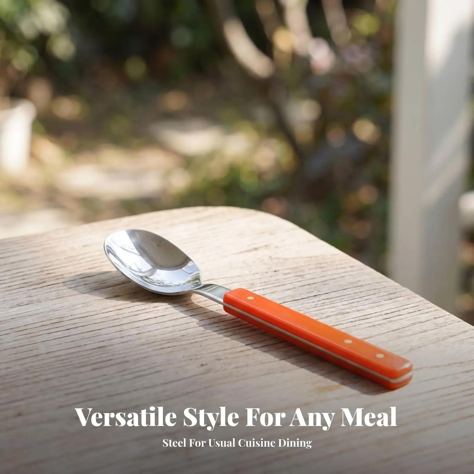 Contemporary Spoon for Eating Stainless Steel Kitchen Utensil Versatile Tableware for Home Dining